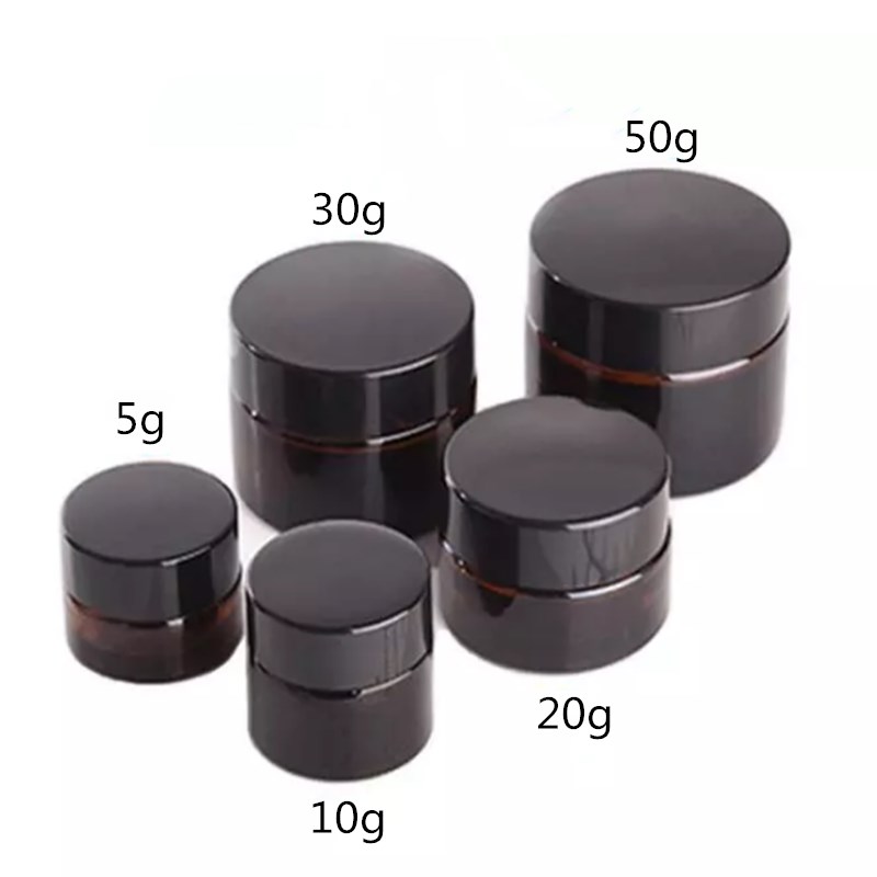 Black Tin Candle - 20 pots en verre ambré mini