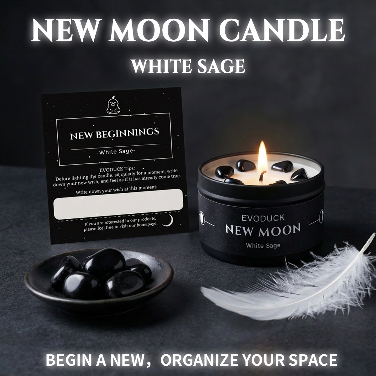 1 bougie parfumée Nouvelle Lun - Black Tin Candle avis et prix