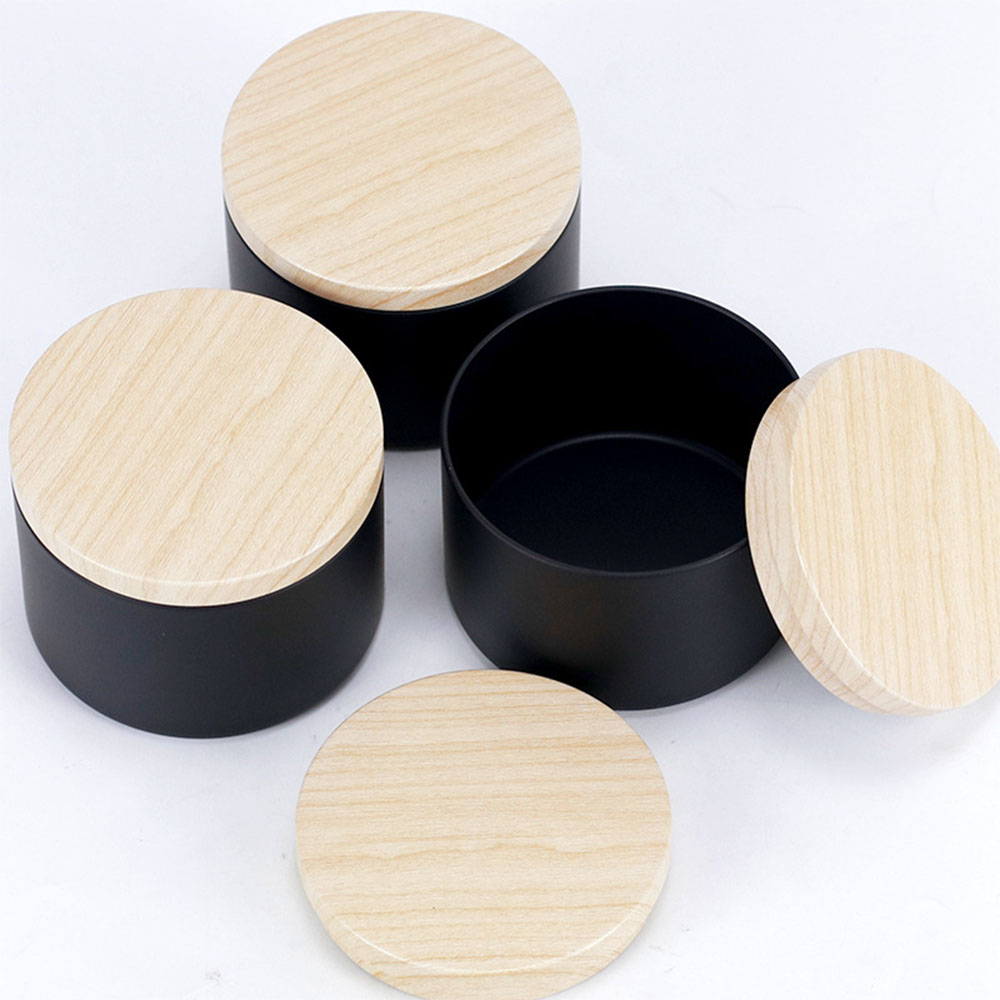 Pots de bougies noirs de 4oz,  - Black Tin Candle avis et prix