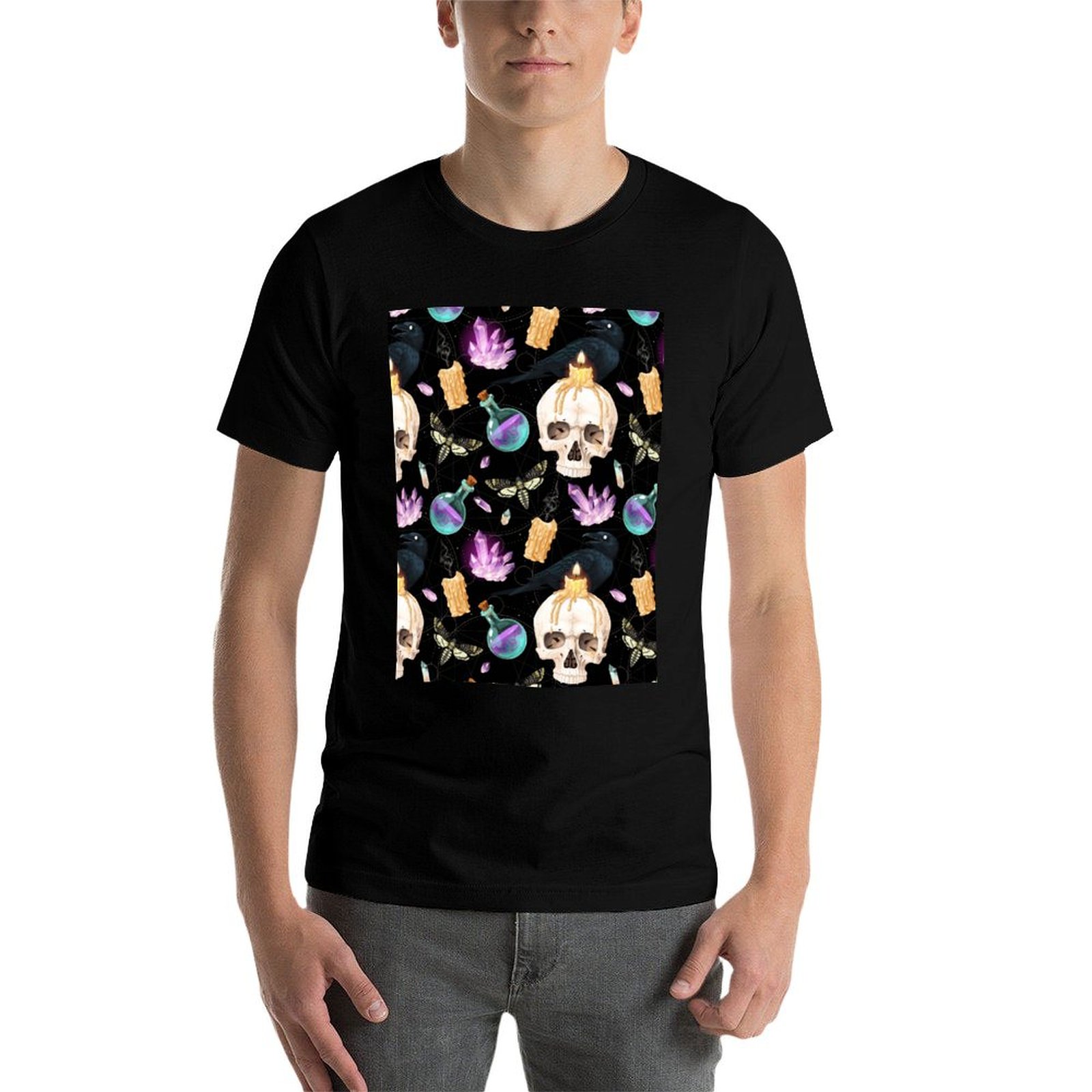 T-shirt à motifs gothiques : c - Black Tin Candle avis et prix