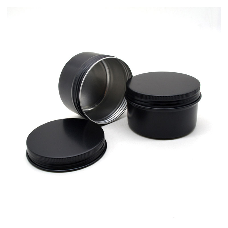Boîte ronde vide noire en alum - Black Tin Candle avis et prix