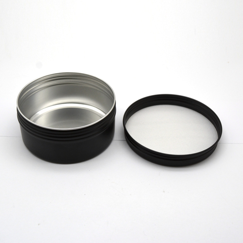 Boîte ronde vide noire en alum - Black Tin Candle avis et prix