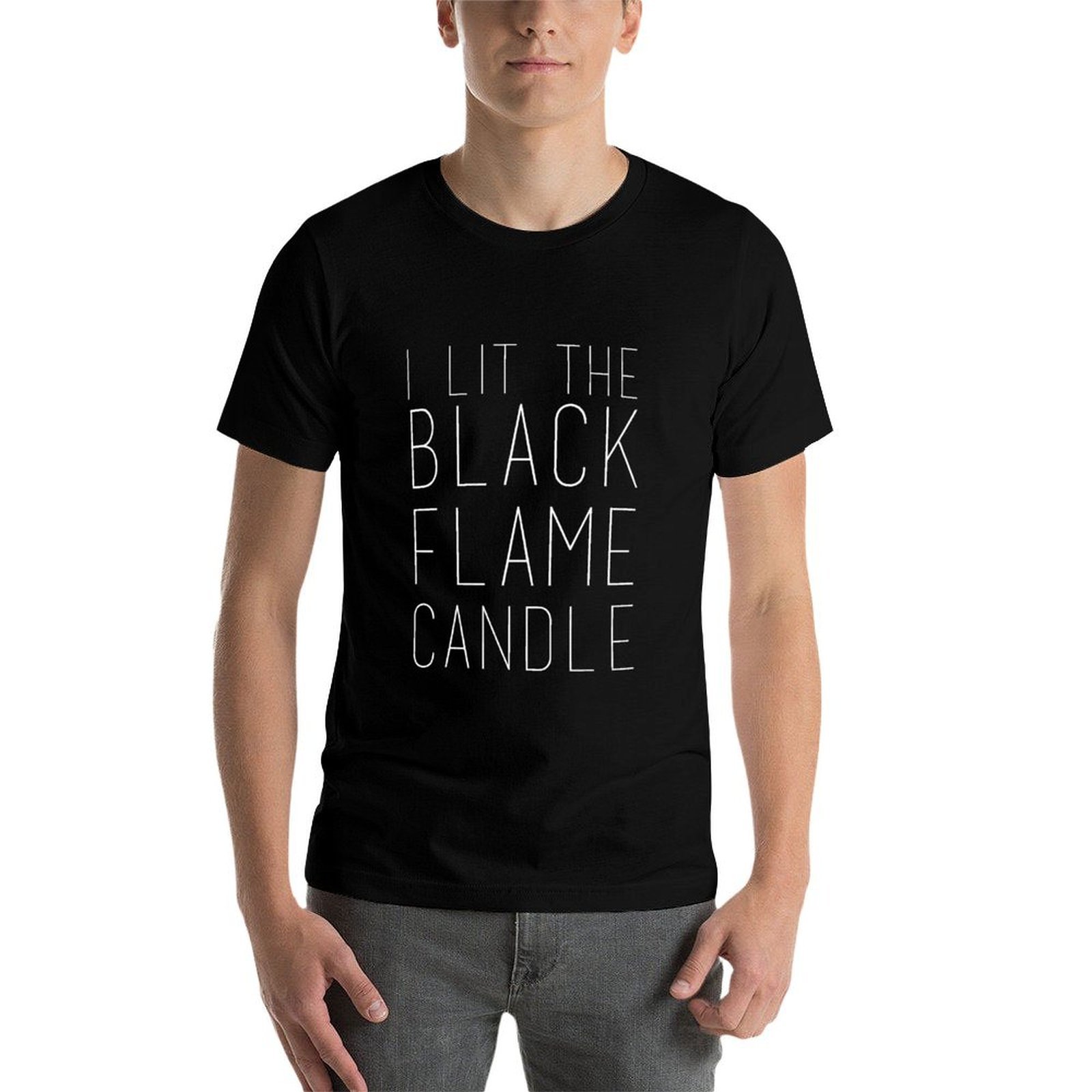 T-shirt Black Flame Candle (bl - Black Tin Candle avis et prix