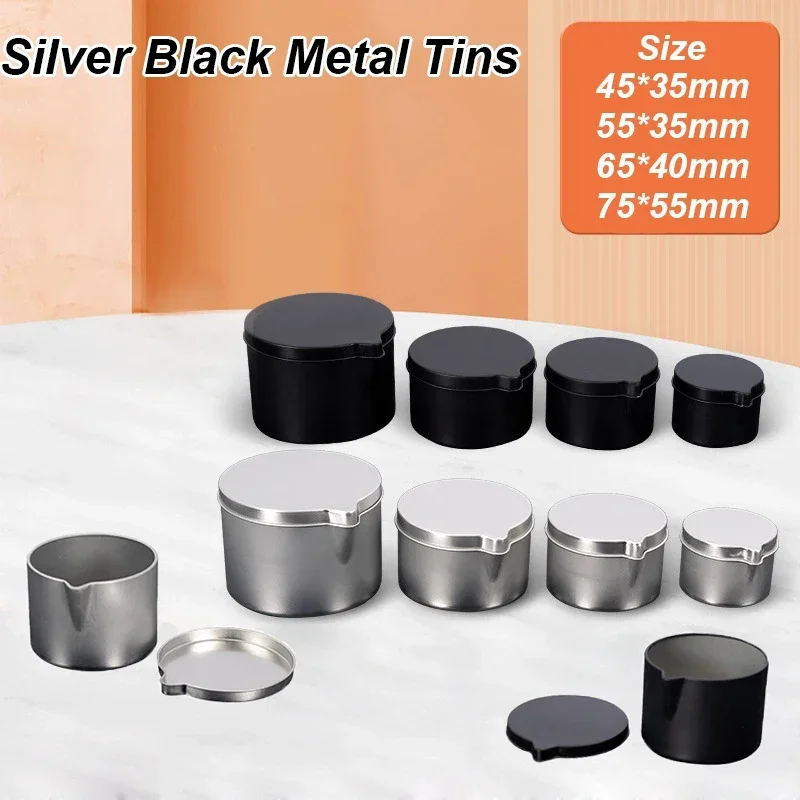 Boîtes métalliques argentées e - Black Tin Candle avis et prix